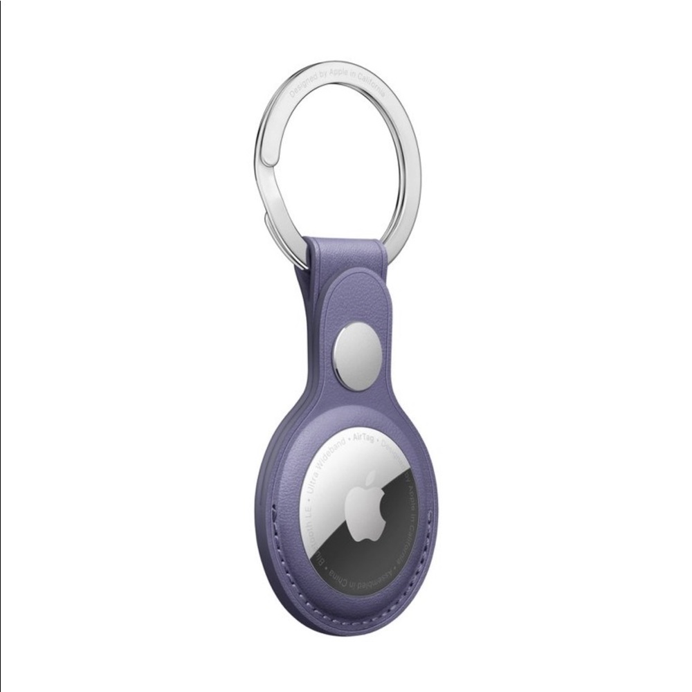 Apple AirTag Leather Key Ring Blue NEW - Picture 3 of 5